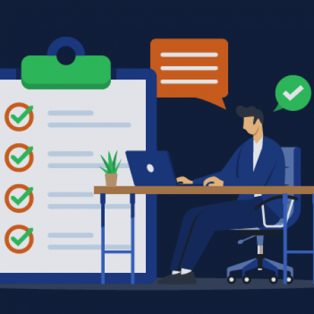 AP Automation - person sitting at a desk